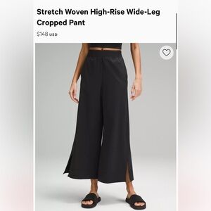 Lululemon Two pairs of Stretch Woven Wide-Leg High Rise Crop Pants